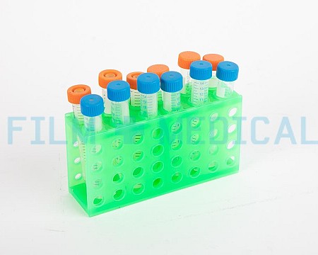 Vials in Green Rack